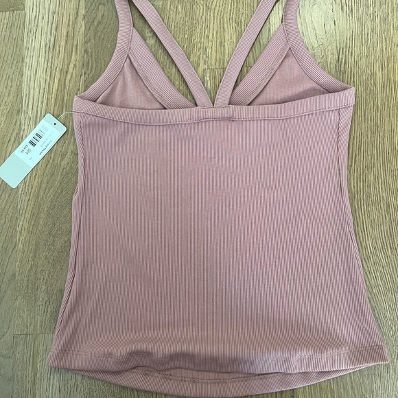 Dusty Rose Ribbed Tank Top. - Picture 2 of 5